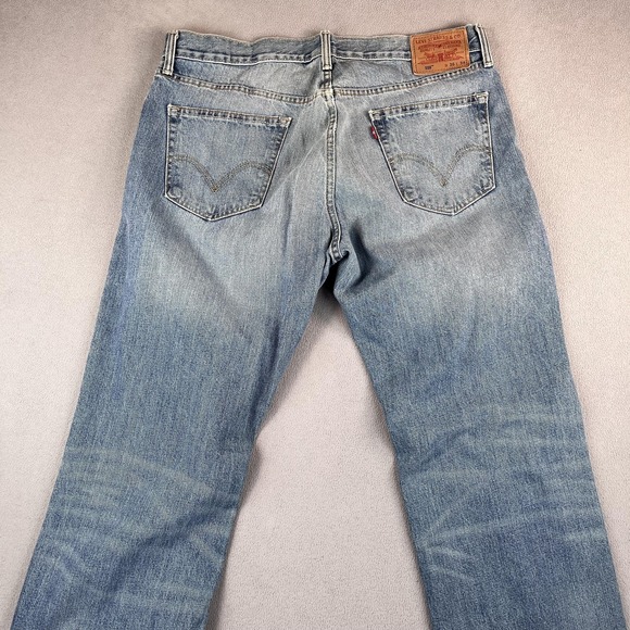 Levis 559 Jeans Mens 36x34 Blue Relaxed Straight Leg Denim Medium Wash Classic - Picture 4 of 12